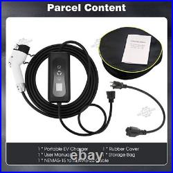 20FT Adjustable Current EV Charger 16A Electric Car NEMA6-20 EVSE 110V-220V New