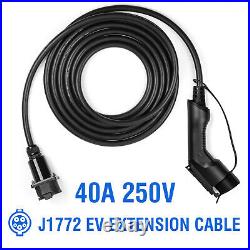 40Amp EV Charging Extension Cable Type 1 Charger Electric Vehicle Cord EVSE 20Ft