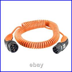 5 Meter Lapp Spiral Electric Car Charging Cable Type 2 32A 1 Phase To 7,4 Kw