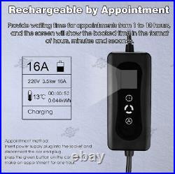 Adjustable Current 16A Electric Car Charging Cable NEMA6-20 EVSE 110-220V 20FT