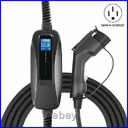 Besen 40Amp ADJUSTABLE Level 2 J1772 23 ft 14-50p Electric Car Ev Charger Cable