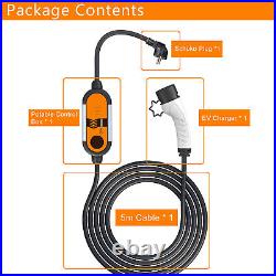 EV Charger 16A Electric Car Portable 5M Charging Cable Type2 IEC62196-2 With Plug