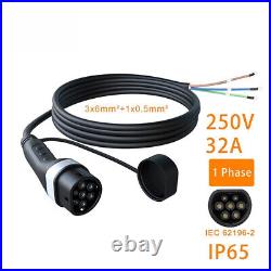 EV Charger Type 2 Female Car Side Plug 5m Cable 7KW IEC62196-2 for Electric Car
