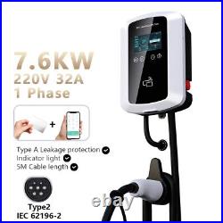 Home Level 2 EV Charger, Electric Car Charging Station EVSE with WIFI&Bluetooth