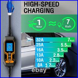 J1772 Fast Electric Car Charger CEE 32A 16ft APP 7KW Portable EV Charging Cable