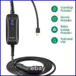 Level 2 EV Charger Electric Car Charging cable 6-16A EVSE 6-20 with 5-15 adapter