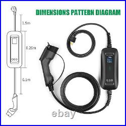 Level 2 EV Charger Electric Car Charging cable 6-16A EVSE 6-20 with 5-15 adapter