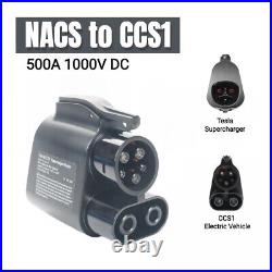 NACS to CCS1 Adapter, Charge CCS1 Electric Cars on Tesla Supercharger, 1000V DC