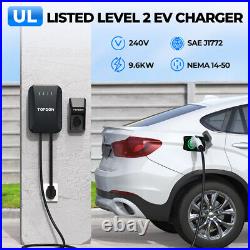 TOPDON EV Charger 40Amp 240V Smart Level 2 Home Electric Car Charging Station